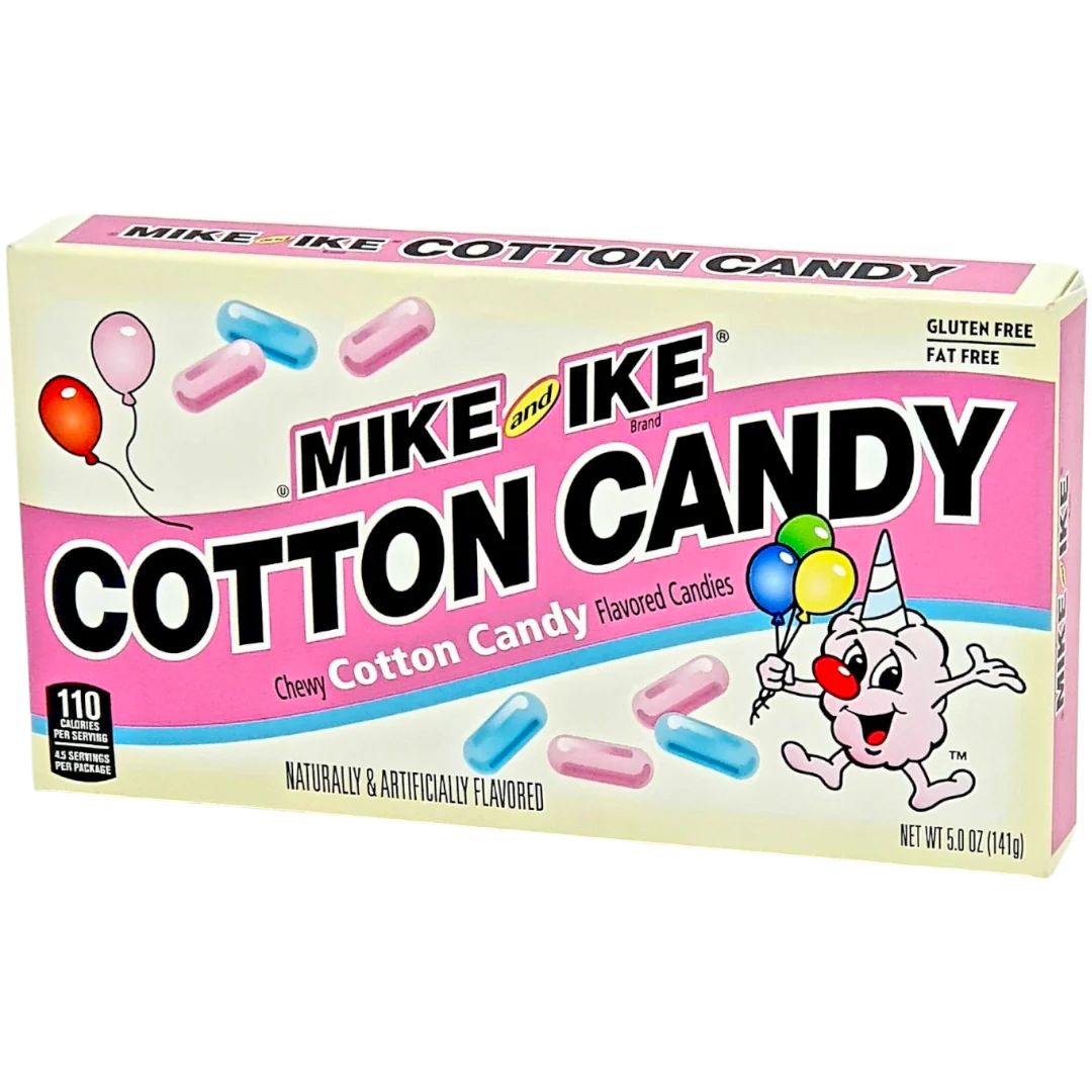 Mike and Ike Cotton Candy Chewy Flavored Candies 4.25oz