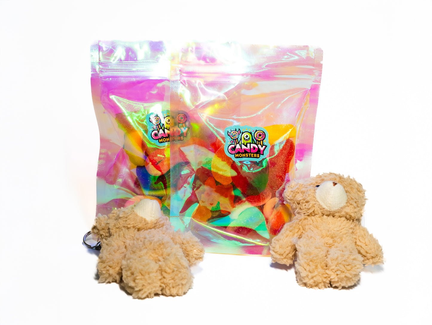 100g pouch with a plush toy